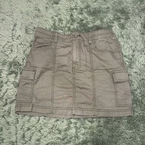 Hollister Olive High-Rise Cargo Skirt